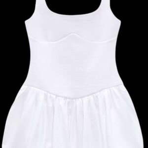 Zara White Balloon Dress